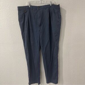 Savane 44 x 32 Blue Straight Flat Front Mens Pants. Button Pockets